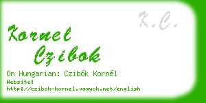 kornel czibok business card