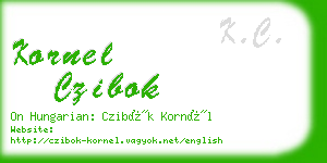 kornel czibok business card